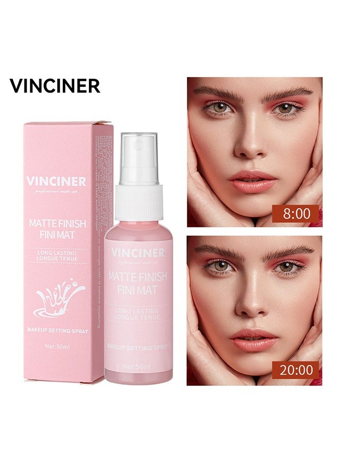 VINCINER - Make Setting Spray-12 Hr Make up fixer Spray - Keeps Face Makeup From Melting And Fading - Mattifying, Blurring And Oil Absorbing Face Spray - Transfer - Proof And Mask Friendly 50ml - Image 1
