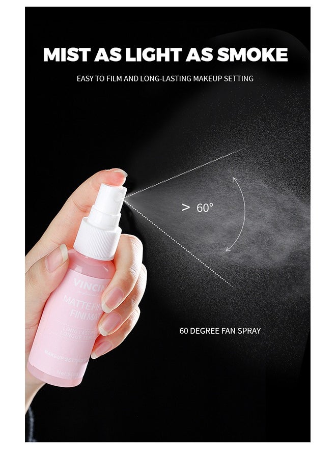 VINCINER - Make Setting Spray-12 Hr Make up fixer Spray - Keeps Face Makeup From Melting And Fading - Mattifying, Blurring And Oil Absorbing Face Spray - Transfer - Proof And Mask Friendly 50ml - Image 1