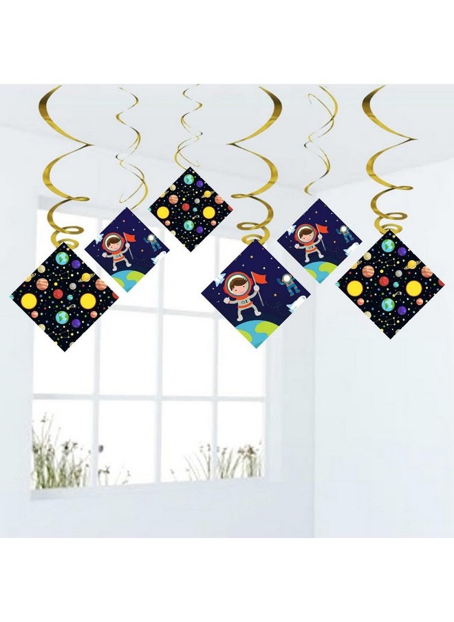 Balloonistics Balloonistics Space Theme Swirl Decorations for Space Astronaut Theme Birthday Party Pack of 6  - Image 1