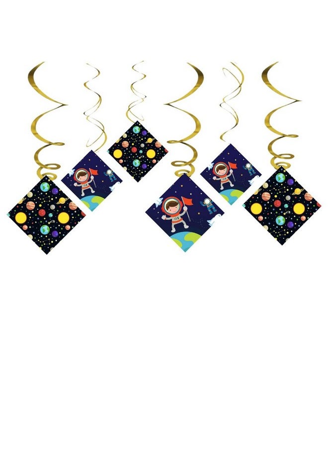 Balloonistics Balloonistics Space Theme Swirl Decorations for Space Astronaut Theme Birthday Party Pack of 6  - Image 2