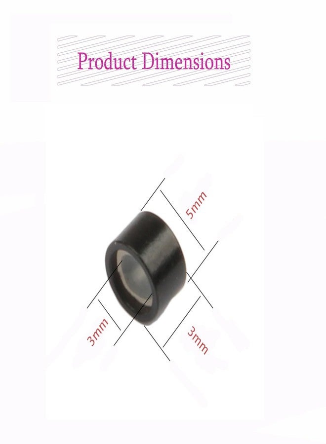 FeiHong 500Pcs MicroLink Beads for Hair Extensions, Micro Link Rings 5mm Silicone Lined Beads for I Tip Hair Extension Tool (Black) - Image 2