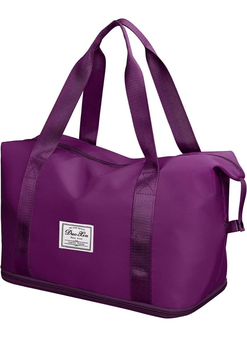 Large Capacity Folding Travel Bag, Waterproof Lightweight Gym Bag with Wet and Dry Separation Bag, for Travel, Sports, Gym Bags - Image 1