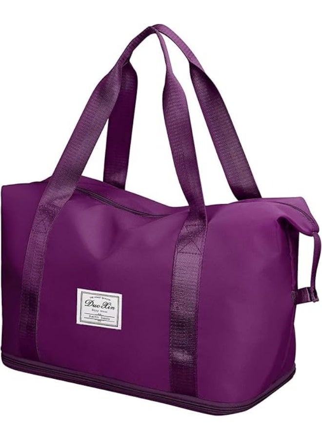 Large Capacity Folding Travel Bag, Waterproof Lightweight Gym Bag with Wet and Dry Separation Bag, for Travel, Sports, Gym Bags - Image 2