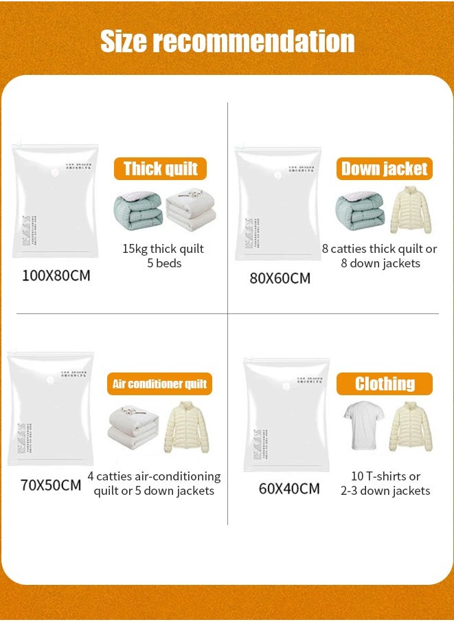 Snooe - 10 Piece Set Premium Vacuum Storage Bags with Electric Pump,Reusable Vacuum Compression Bags Space Saving Bag for Clothes Mattress Blanket Duvets Pillows - Image 1