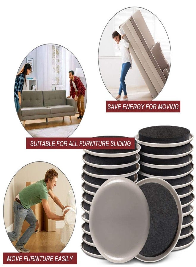 Yelanon Furniture Sliders for Carpet - 20 PCS Heavy Duty Moving Pads 3 1/2" - Sliders for Furniture on Carpet, Reusable Furniture Moving Sliders for Easy Glide - Image 5