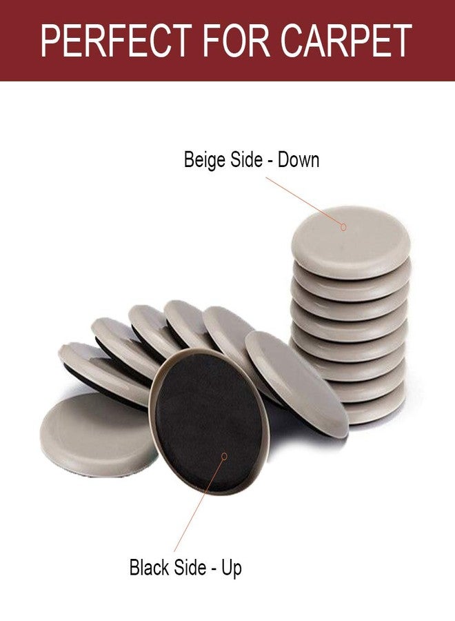 Yelanon Furniture Sliders for Carpet - 20 PCS Heavy Duty Moving Pads 3 1/2" - Sliders for Furniture on Carpet, Reusable Furniture Moving Sliders for Easy Glide - Image 4