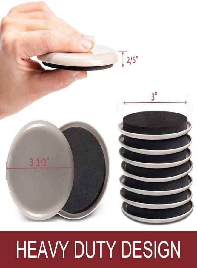 Yelanon Furniture Sliders for Carpet - 20 PCS Heavy Duty Moving Pads 3 1/2" - Sliders for Furniture on Carpet, Reusable Furniture Moving Sliders for Easy Glide - Image 2