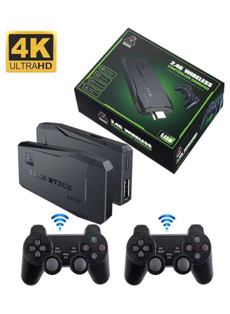 Game Console 4K HD Video Game Console 2.4G Dual Wireless Controller, Classic 64GB Retro TV Game Console 10000 Game Stick - Image 1