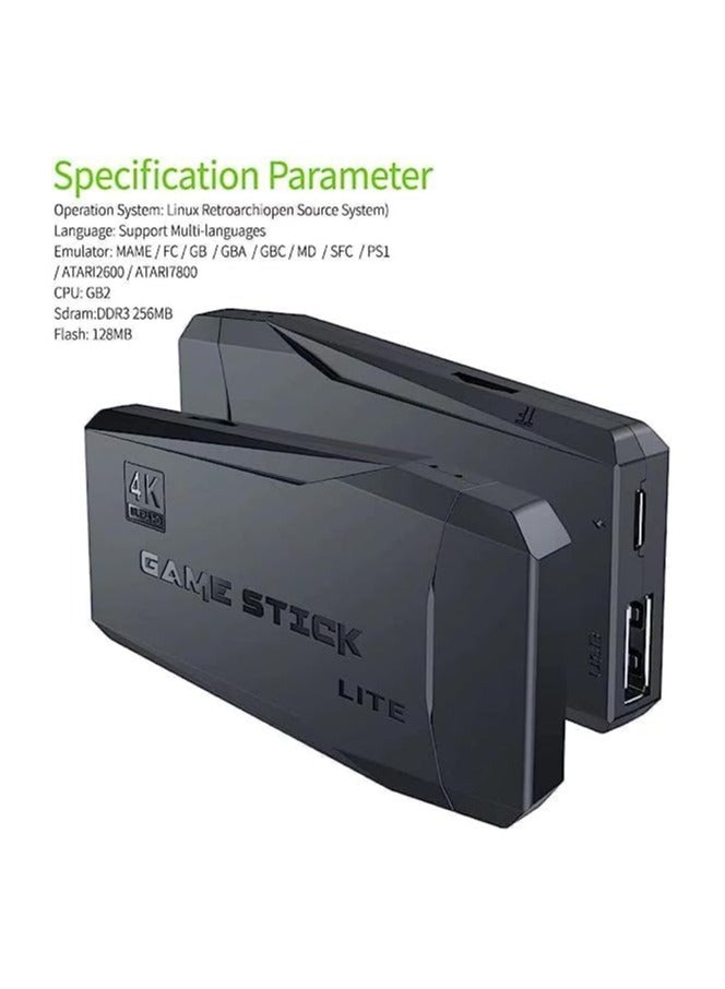 Game Console 4K HD Video Game Console 2.4G Dual Wireless Controller, Classic 64GB Retro TV Game Console 10000 Game Stick - Image 3