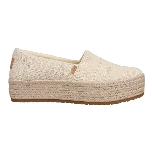 TOMS Valencia Natural Undyed Metallic Linen Stripe 9 B (M) - Image 1
