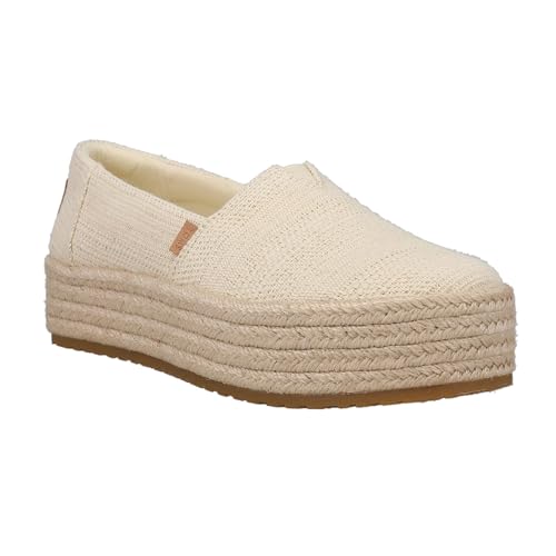 TOMS Valencia Natural Undyed Metallic Linen Stripe 9 B (M) - Image 2