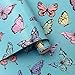 Geluode Colorful Butterfly Wrapping Paper Roll Luxury Metallic Blue Birthday Gift Wrap Papers for Birthday Baby Shower Kids Women Girls Mini Rolls 17x120 Inch - Image 1