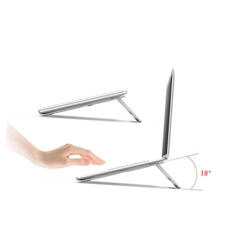 Laptop Ventilated Stand With Cooling Fan Aluminum Portable Holder For Desk Bed Travel - Image 4