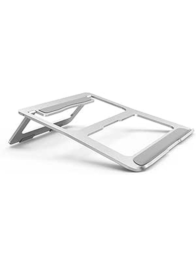 Laptop Ventilated Stand With Cooling Fan Aluminum Portable Holder For Desk Bed Travel - Image 1