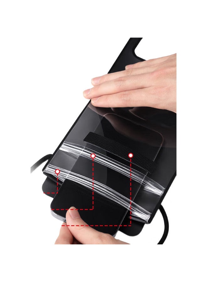 Stiger Waterproof Phone Pouch For Food Delivery Riders, Touchscreen Compatible, Rechargeable, Large Capacity, Swimming, Rafting, Neck Strap, Courier, Outdoor, Extra Large, Rainproof, Diving, Photography, Hot Springs, Universal - Image 1