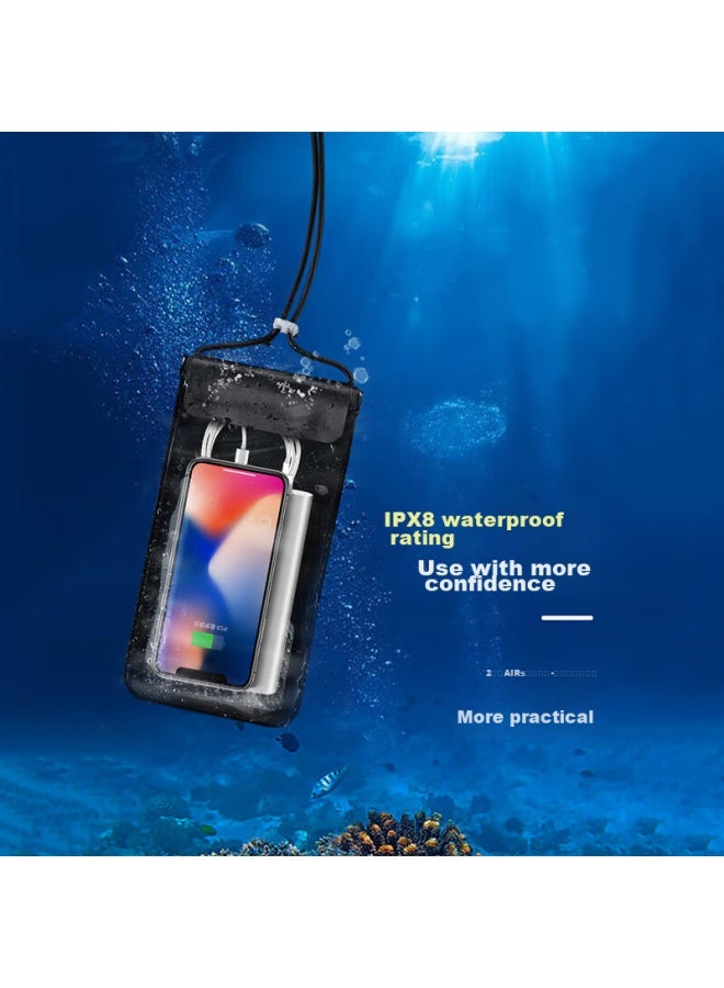 Stiger Waterproof Phone Pouch For Food Delivery Riders, Touchscreen Compatible, Rechargeable, Large Capacity, Swimming, Rafting, Neck Strap, Courier, Outdoor, Extra Large, Rainproof, Diving, Photography, Hot Springs, Universal - Image 3