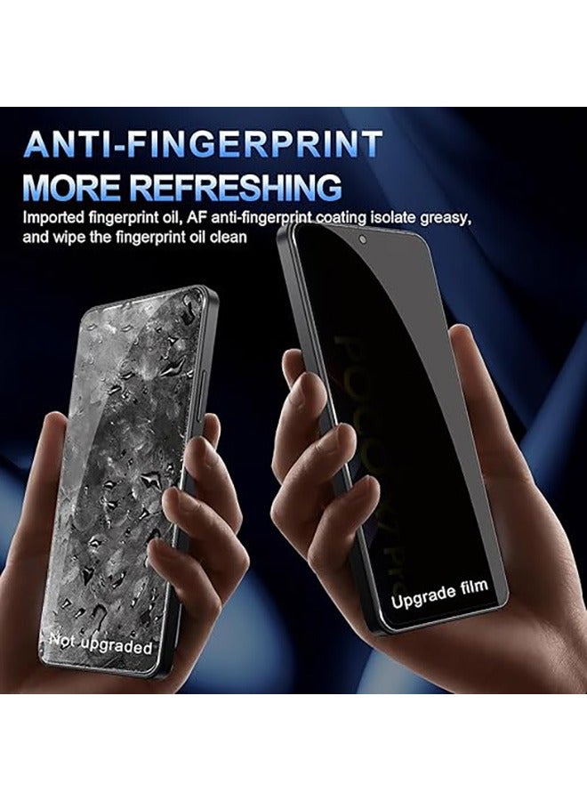 2 Pcs Xiaomi Poco X7 Pro 5G Privacy Screen Protector, 9H Tempered Glass Screen Protector for Xiaomi Poco X7 Pro 5G, Full Coverage Bubble-Free Tempered Film, Anti-Scratch Film (Anti-Spy Tempered Glass) - Image 5