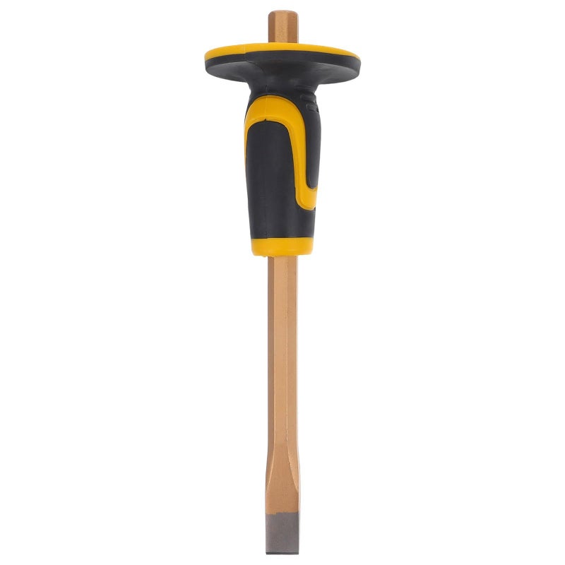 Tungsten Steel Heavy Duty Masonry Chisel 300mm with Hand Guard Concrete Demolition Stone Carving - Image 1