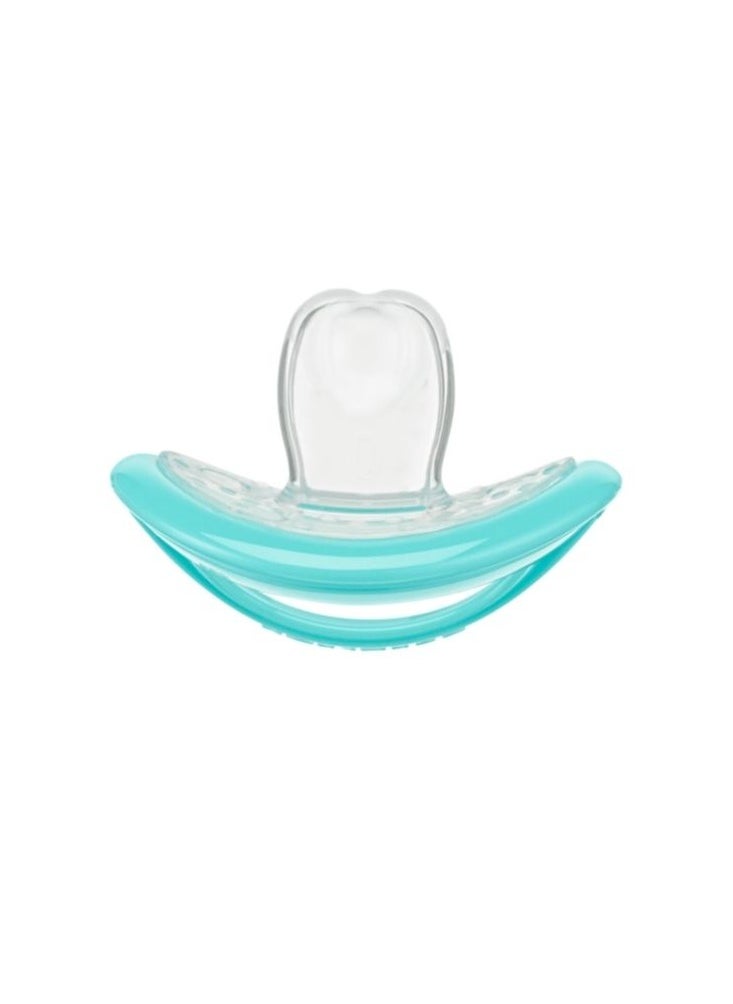 CURAPROX - Curaprox Baby Pacifier. Turquoise Pacifier with storage box, size 0; 3 to 7kg or 0-7 months, Pacifier, Soother, Turquoise, 1 pc. - Image 1