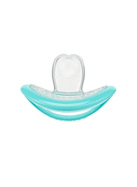 Curaprox Baby Pacifier. Turquoise Pacifier with storage box, size 0; 3 to 7kg or 0-7 months, Pacifier, Soother, Turquoise, 1 pc.
