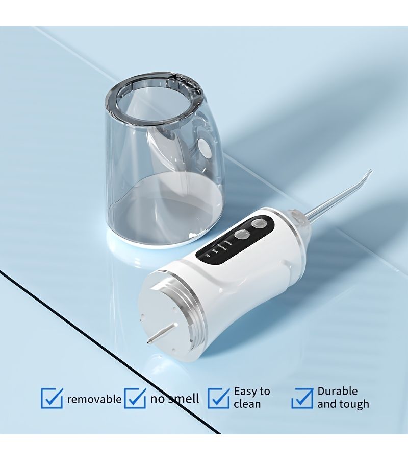 Blue Detachable Nozzles Electric Water Flosser Oral Cleaner USB Rechargeable - Image 5