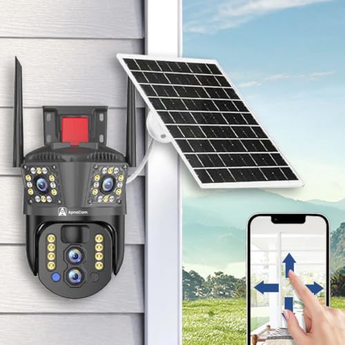 ApnaCam 12MP 3 Lens 4G Solar Powered Security Camera | Dual Solar Panel | 4 Channel Outdoor CCTV | 128GB Storage | Night Vision, Motion Detection & Two-Way Audio | Waterproof Wireless Camera - Image 3