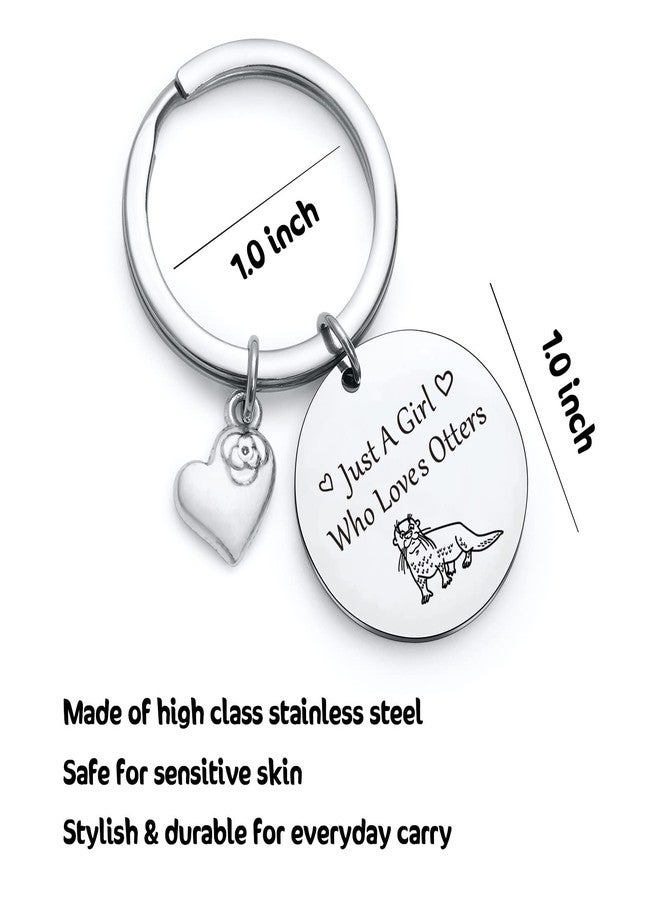 NOTHERS RSZOTW Sea Otters Keychain - Modern Animal Keychain for Unisex Adults & Women - Stainless Steel Otter Lover Gift - Sister, Girlfriend Key Chain - Image 2