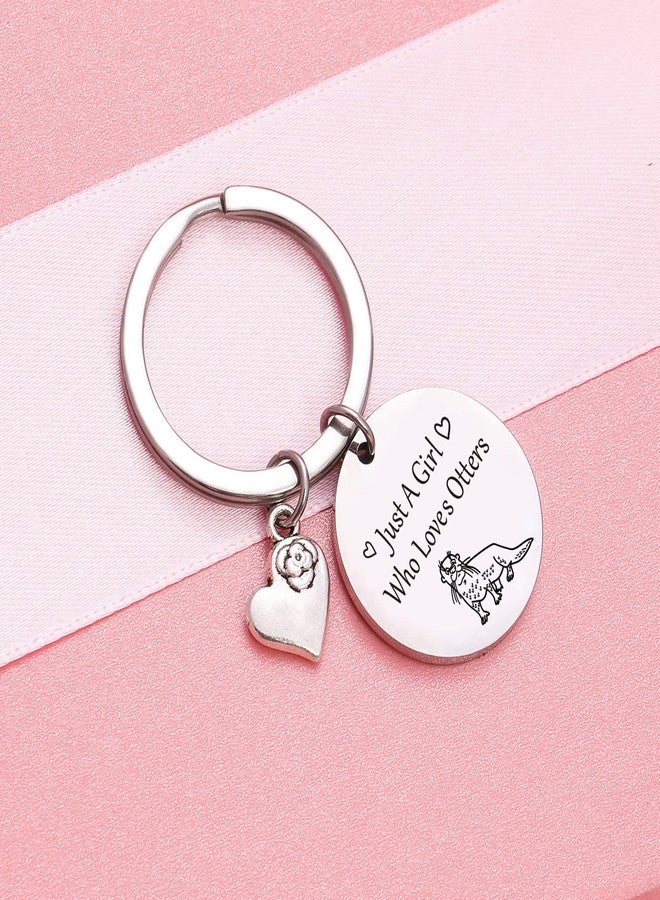 NOTHERS RSZOTW Sea Otters Keychain - Modern Animal Keychain for Unisex Adults & Women - Stainless Steel Otter Lover Gift - Sister, Girlfriend Key Chain - Image 3
