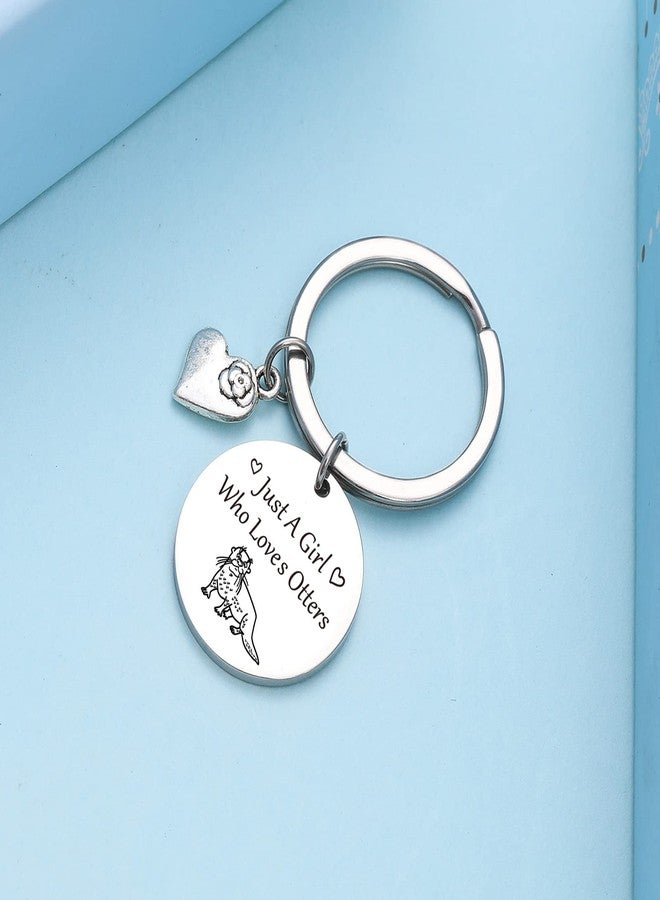 NOTHERS RSZOTW Sea Otters Keychain - Modern Animal Keychain for Unisex Adults & Women - Stainless Steel Otter Lover Gift - Sister, Girlfriend Key Chain - Image 4