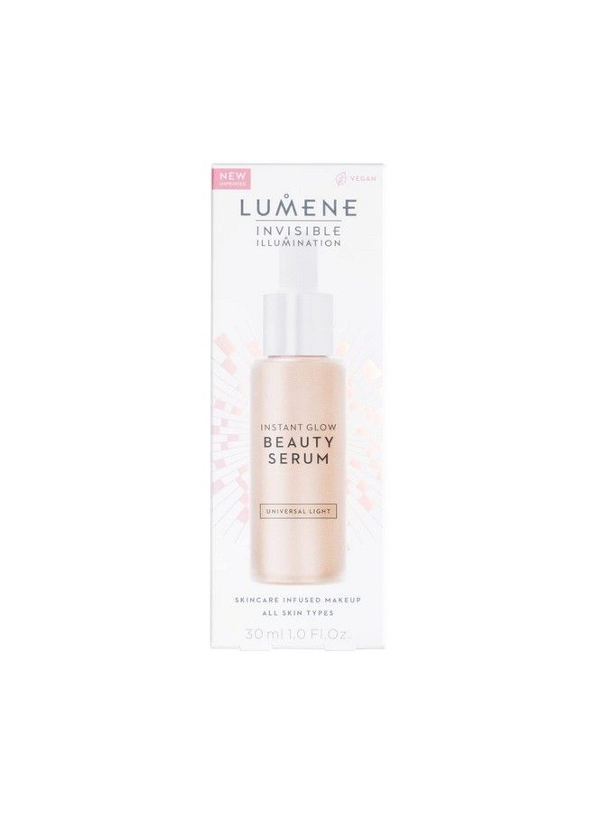 Lumene Invisible Illumination Instant Glow Beauty Serum Natural Finish Skin Brightening Face Serum Hydrating Foundation Tinted Serum With Pearlescent Pigments For Glowing Skin Light (30Ml) - Image 3