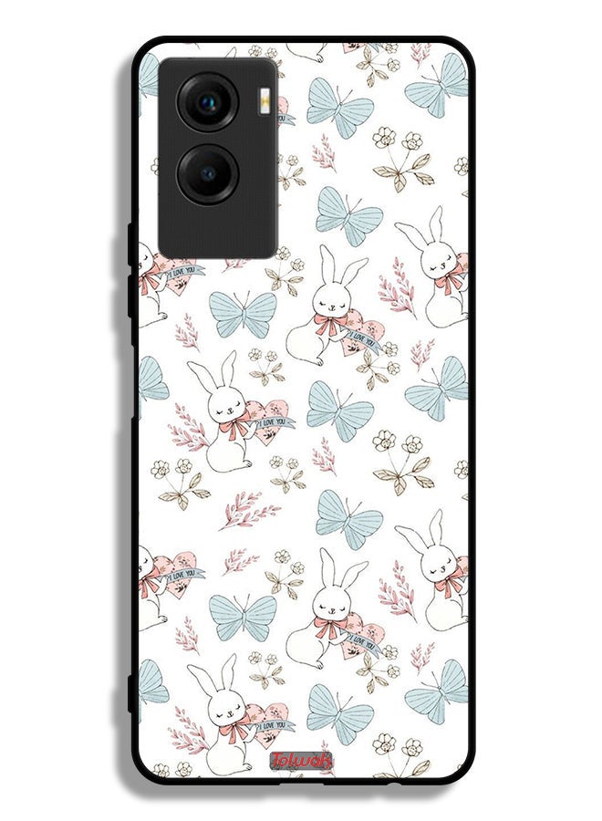 Tolwak Vivo Y55s 5G (2021) Protective Case Cover Rabbit And Butterflies - Image 2
