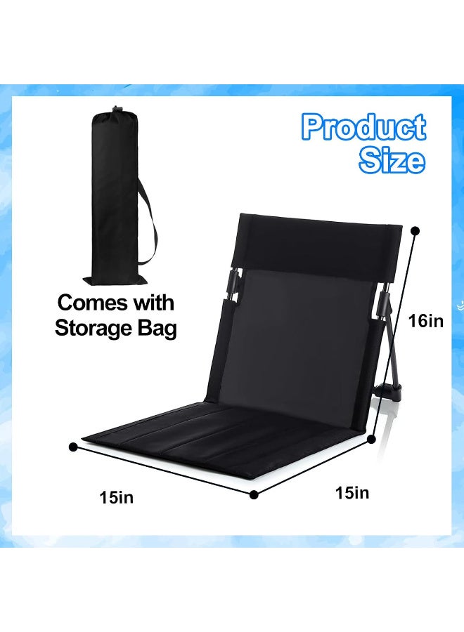 HI-FINE Foldable Seat for Poolside Chairs, Portable Outdoor Poolside Chairs for Edge of Pool, Beach Chair, SwimmingPool Accessories, Pool Seats for Edge,Beach Camping Picnic Lawn Accessories-Black - Image 2