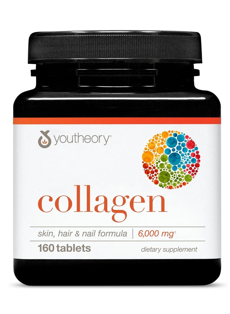 Youtheory, Collagen, 6,000 mg, 160 Tablets (1,000 mg per Tablet) - Image 1