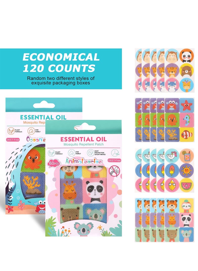 KASTWAVE Mosquito Repellent Stickers, 120 Counts Mosquito Patches Stickers for Kids Adult, Natural Pure Essential Oil, 24 Hour of Protection - Image 2