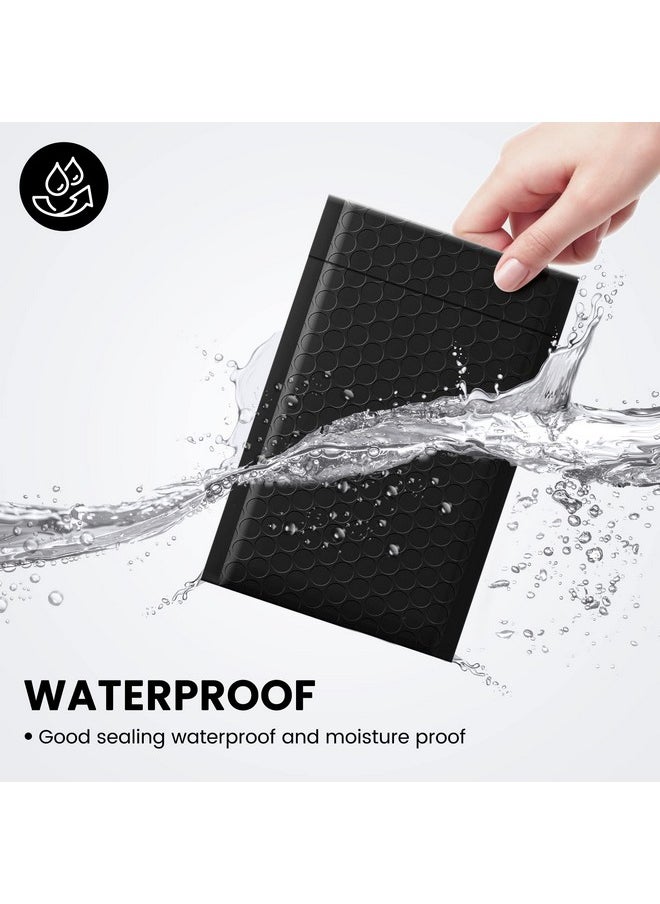 Fuxury Fuxury Black Bubble Mailers 4x8" 100 Pack Waterproof Padded Envelopes Usable Size 4x7" Self Seal Bubble Envelopes Padded Mailers for Small Business, Envelope Mailers  - Image 4