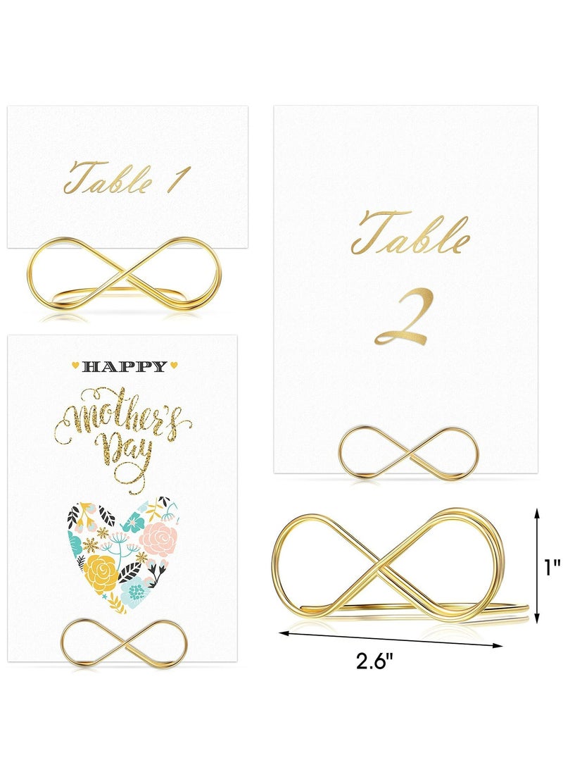 CMGTYYD Bow Shape Table Number Holder Stands Place Card Holder Metal Table Number Stands Name Setting Place Card Holders for Wedding Party Number Paper Menu 10 Pieces