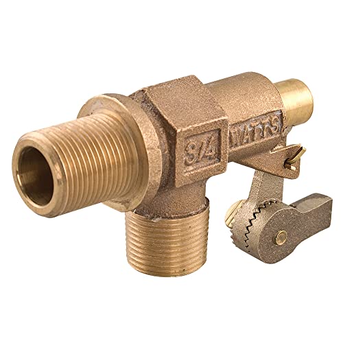 Watts 750 Series 3/4" Bronze Heavy Duty Float Valve, Female NPT Threaded Inlet, Machined Flange, Serrated Arms, Replaceable Seals, Locknut & Gasket for Bulkhead Mount, Max Working Temperature 180° F - Image 1