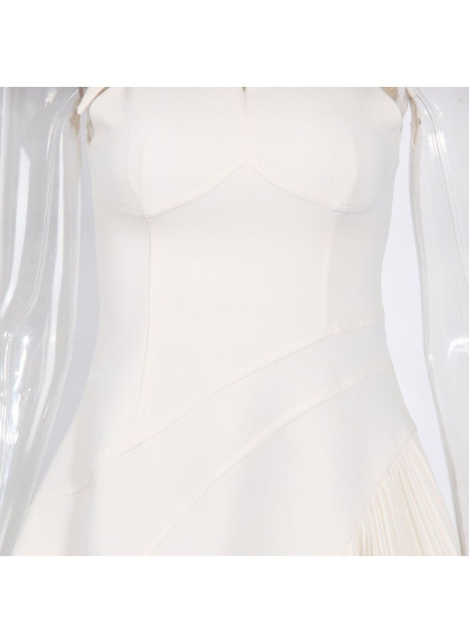 Madam Uniq Halter Pleated Midi Dress  - Image 5