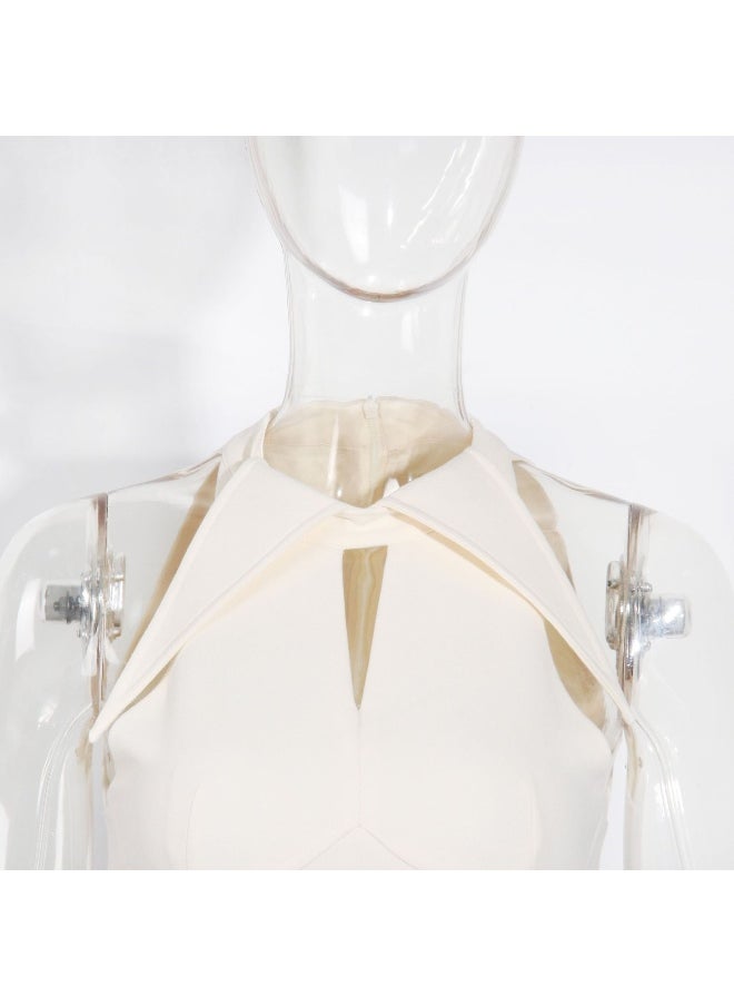Madam Uniq Halter Pleated Midi Dress  - Image 4
