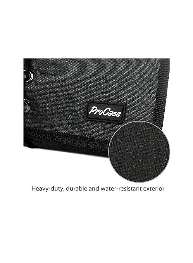 Procases Electronic Organizer Cord Pouch, Travel Cable Charger Phone Accessories Bag Organizer Roll up Tech Carrying Case for USB Cables SD Memory Cards Earphone Flash Hard Drive –Black - Image 5