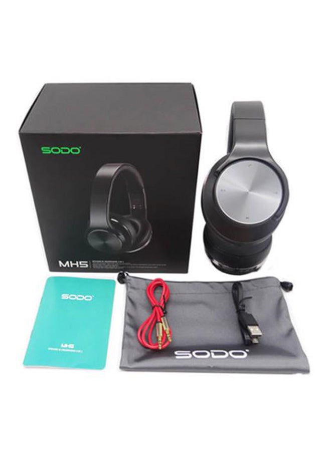 SODO 2-In-1 Twist-Out Bluetooth Speaker Headphones Black - Image 5