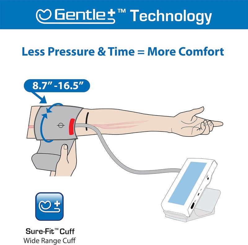 Microlife Series 800 Smart Upper Arm Blood Pressure Monitor for 2 Users Wide Range Cuff Fits Standard to Large Adult Arms Bluetooth Connect to Health App iOS and Android Compatible - Image 5