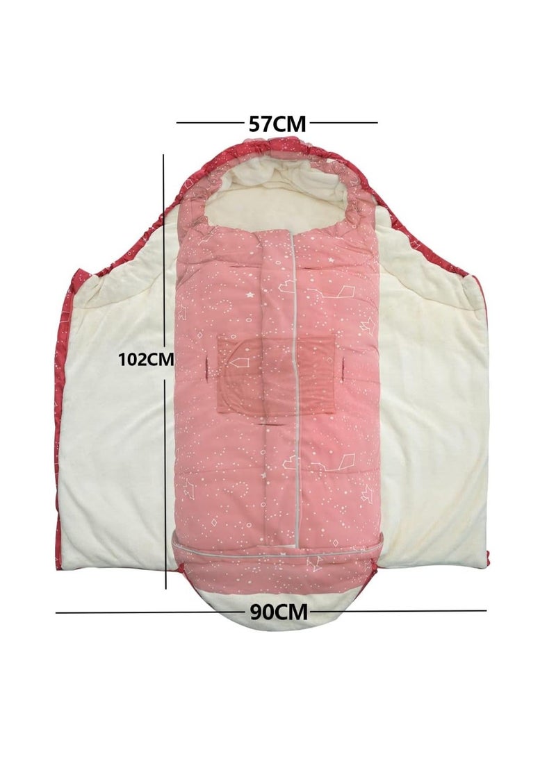 Stroller Sleeping Bag, Footmuff, Autumn Winter Thickened Baby Windproof and Kickproof Quilt Blanket, for Cart, Indoor Outdoor Holding 102 * 57CM Babies 0-36 Months - pzsku/Z533B16E37633A63A621DZ/45/_/1698663748/2e4c5fa7-3b07-492b-a1ca-3f2da1dbc0a3