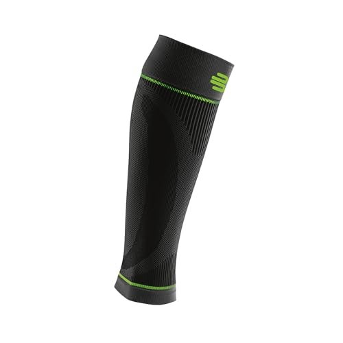 Bauerfeind Sports Compression Lower Leg Calf Sleeves (1 Pair) (Black, Large/Long) - Image 1
