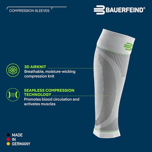 Bauerfeind Sports Compression Lower Leg Calf Sleeves (1 Pair) (Black, Large/Long) - Image 2