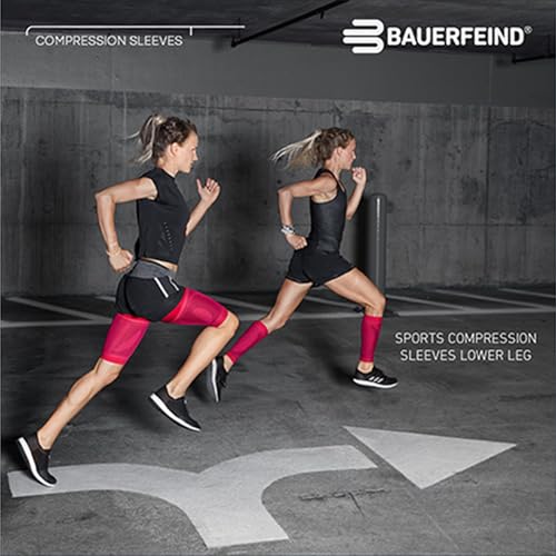 Bauerfeind Sports Compression Lower Leg Calf Sleeves (1 Pair) (Black, Large/Long) - Image 5