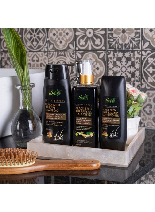 إيبا شامبو وبلسم وزيت للشعر من حبة البركة السوداء (230 مل + 125 مل + 240 مل) ل حبة البركة السوداء لعلاج تساقط الشعر والقشرة وحكة فروة الرأس | خالٍ من الكبريتات والبارابين | معتمد حلال ونباتي - Image 2