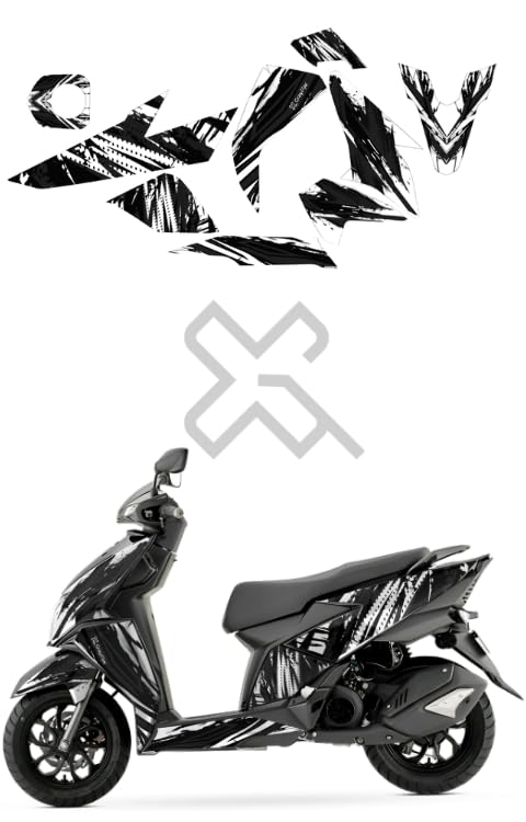 Grayfixx Scarpin Edition Full Body Decal for Ntorq 125 | Made in Premium Gloss Vinyl with FPF F(Fade Protection Film), Waterproof, Precut Sticker, Pack of 1 for Both Side - Image 1