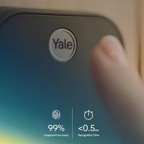 Yale Security Yale Assure Lock 2 Touch Deadbolt, Black Suede Key-Free Smart Entry Door Lock with Wi-Fi Connected Touchscreen Keypad and Fingerprint Scanner for Code Entry and Remote Access, YRD450-F-WF1-BSP - Image 4