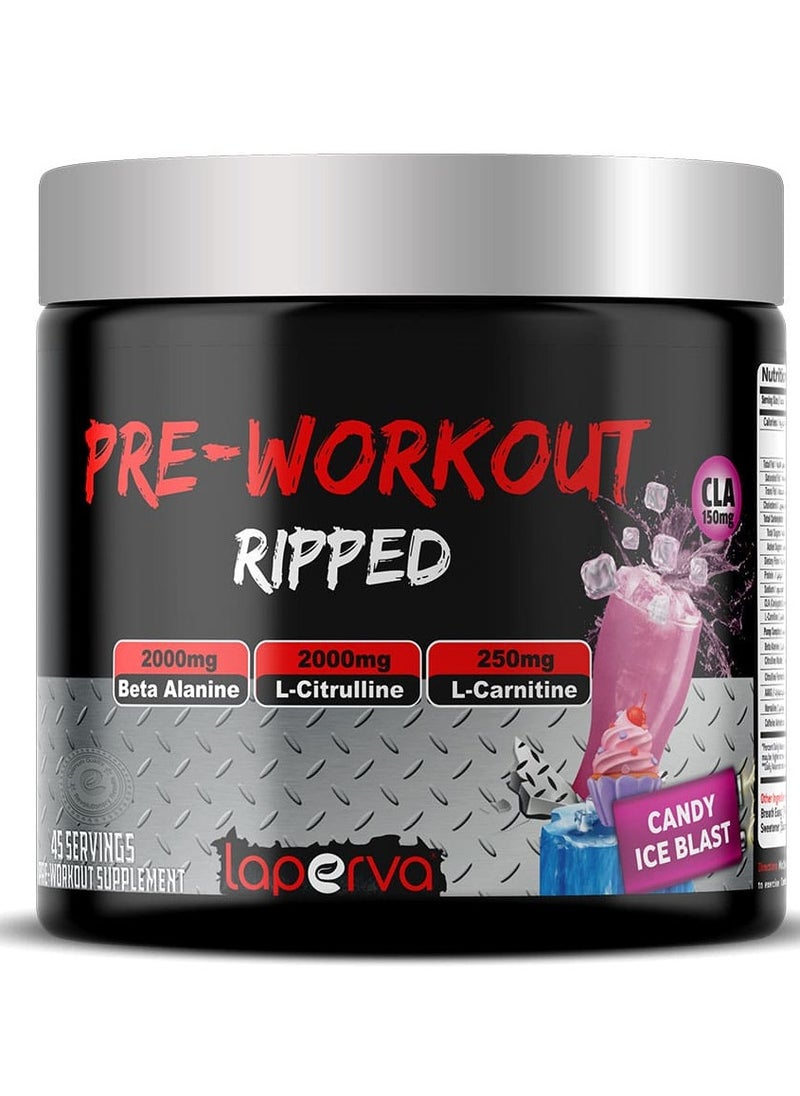 Laperva LAPERVA PRE-WORKOUT RIPPED CANDY ICE BLAST 315 GM-45 SERVINGS  - Image 1